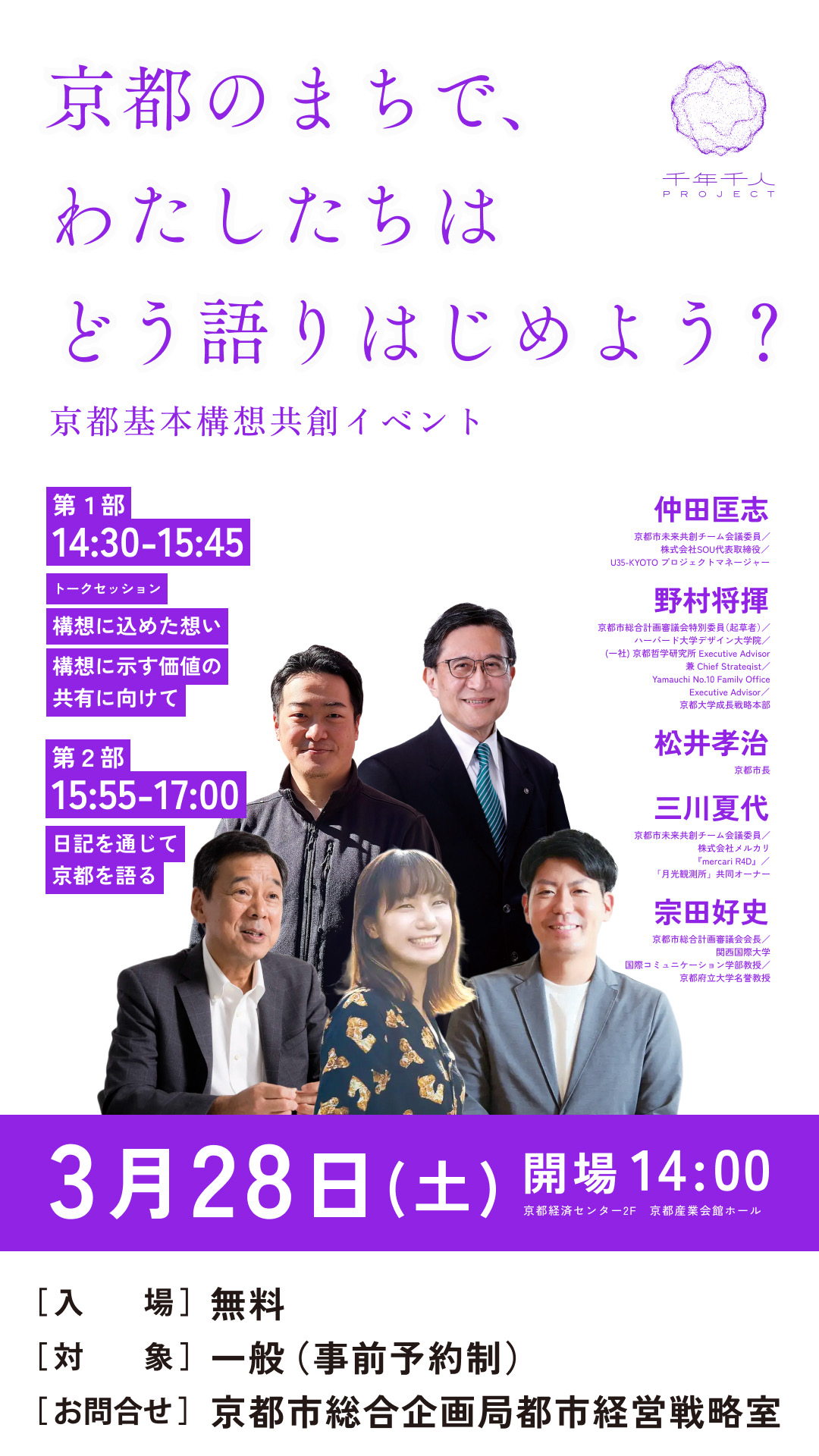 京都のまちで、わたしたちはどう語りはじめよう？ －京都基本構想 共創イベントー